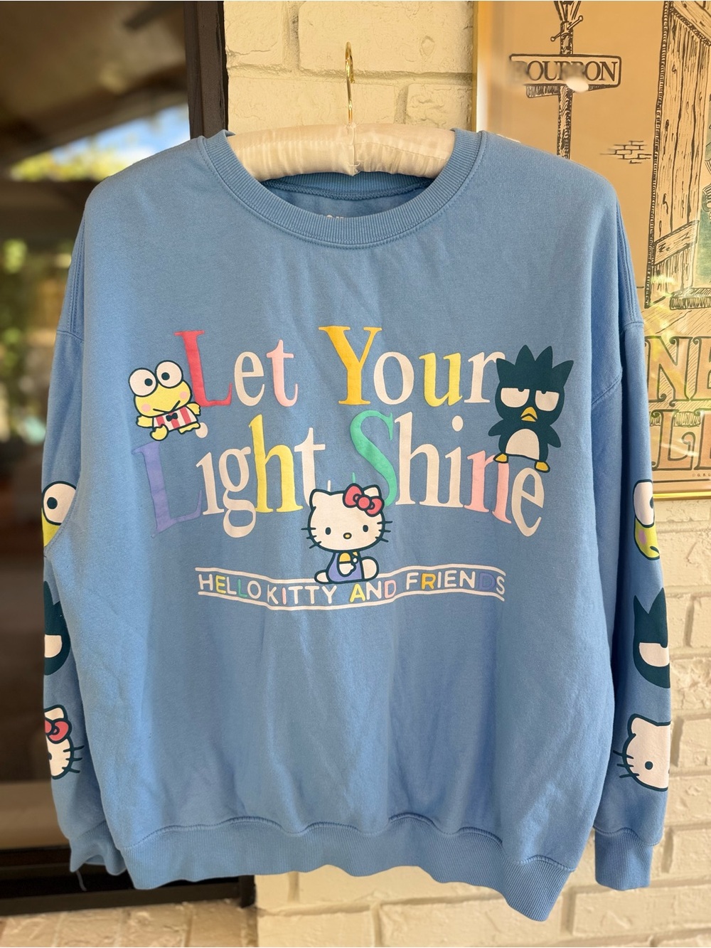 Hello Kitty Blue 'Let Your Light Shine' Crewneck Sweatshirt